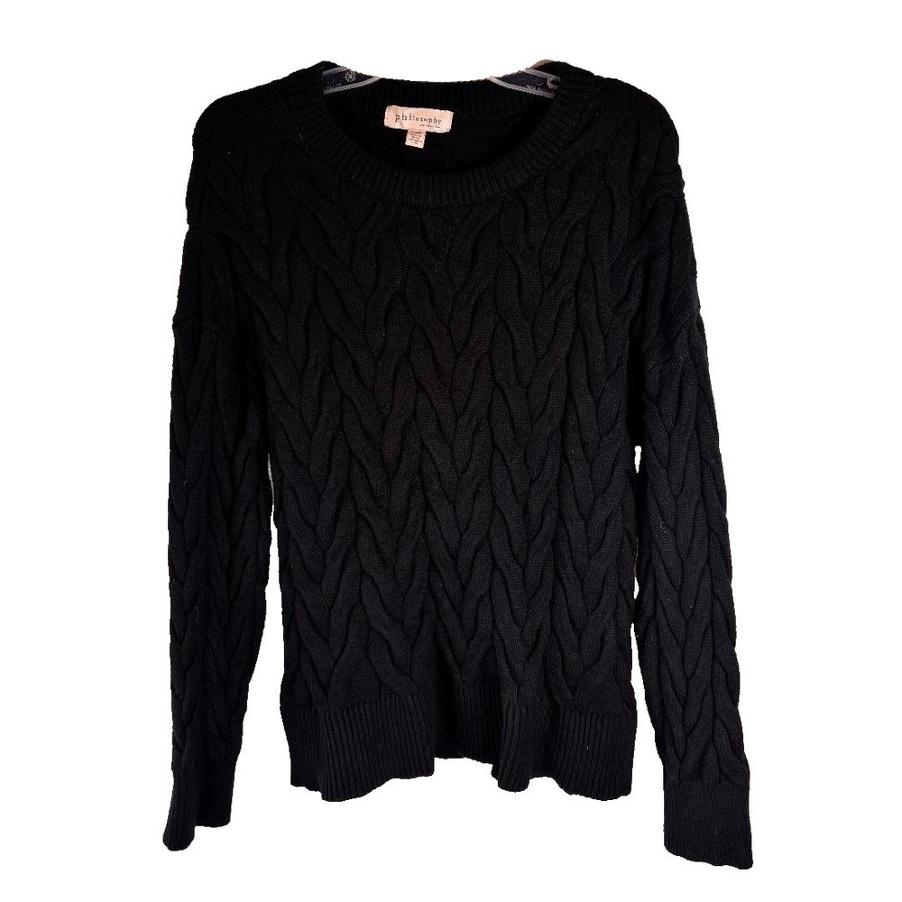 Philosophy Sweater Black Women's Size XL Very Soft